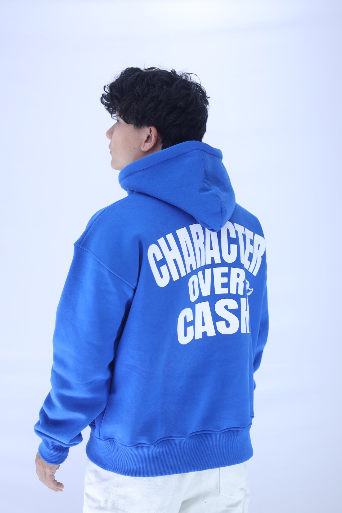 DROP 001 / CHARACTER Oversized Unisex Hoodie — Royal Blue (450 GSM)