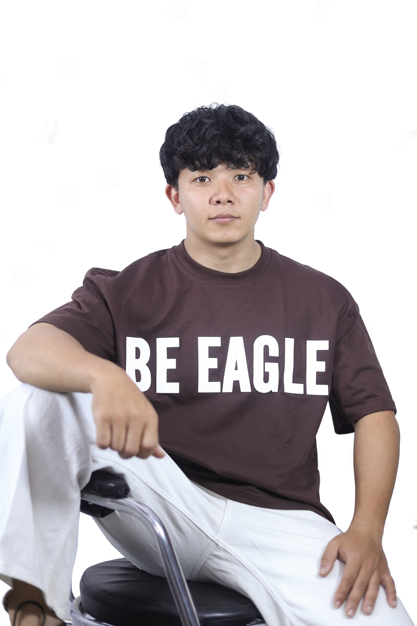 DROP 001 / CHARACTER Oversized Unisex T-Shirt — Dark Brown (240 GSM)