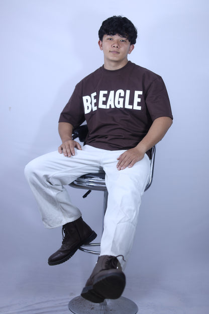 DROP 001 / CHARACTER Oversized Unisex T-Shirt — Dark Brown (240 GSM)