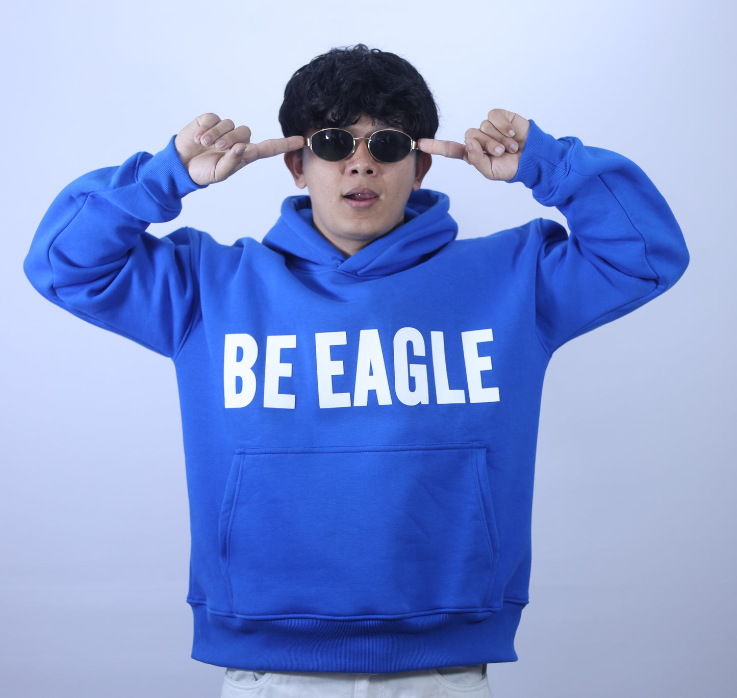 DROP 001 / CHARACTER Oversized Unisex Hoodie — Royal Blue (450 GSM)