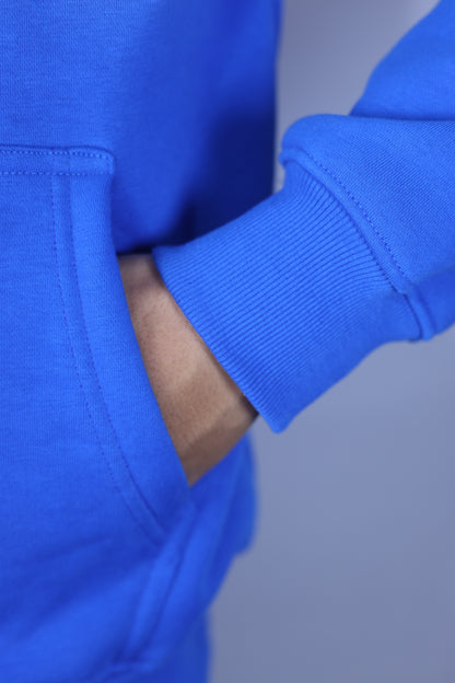 DROP 001 / CHARACTER Oversized Unisex Hoodie — Royal Blue (450 GSM)