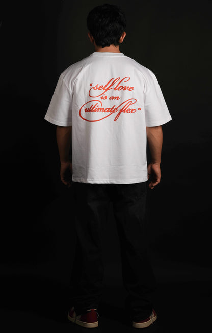 DROP 002 / SELF LOVE Oversized Unisex T-Shirt — White (240 GSM)